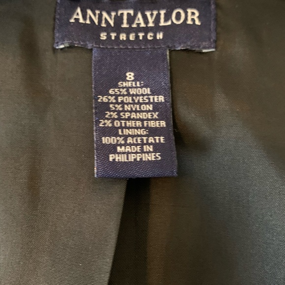 Ann Taylor Wool Blend Charcoal Gray Blazer - Picture 5 of 5